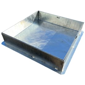 NID brønddæksel 400x400 mm, til Ø315 oprøringsrør, 5 ton, galvaniseret stål