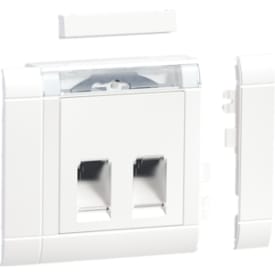 Komplet dobbelt dataudtag AMP 19,3 x14,8, PH, RAL9016