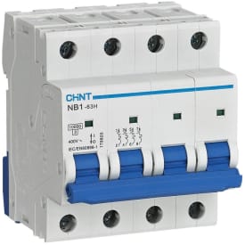 Automatsikring Chint NB1-63H, C 63A 4P, 10kA
