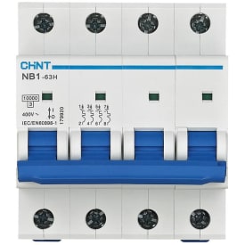 3 stk Automatsikring Chint NB1-63H, B 13A 4P, 10kA