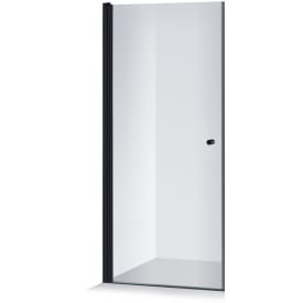 Brasta Viktorija brusedør, 77,7 cm, klart glas, sort profil