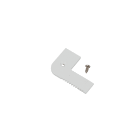Ansell Lighting endestykke, trappekant, uden hul, 26,3x68 mm, hvid