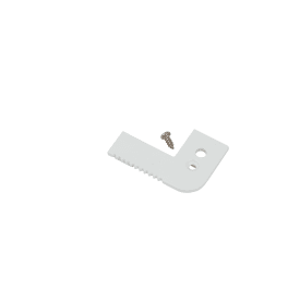Ansell Lighting endestykke, trappekant, med hul, 26,3x68 mm, hvid