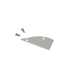 Ansell Lighting endestykke, uden hul, 8x17,1 mm, aluminium