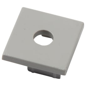 Ansell Lighting ändstycke, spackling, utan hål, 11,3x35,5 mm, aluminium