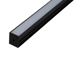 Ansell Lighting LED skena, inbyggd, 26x21,3 mm, 2 meter, svart