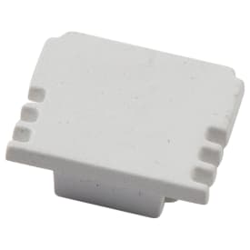 Ansell Lighting endestykke, uten hull, 13x15,9 mm, hvit