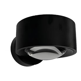 Antidark Easy Lens vägglampa, justerbar ljusfärg, svart