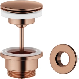 Damixa bundventil, push-open, børstet kobber