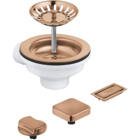 Grohe kurveventilsæt, børstet kobber