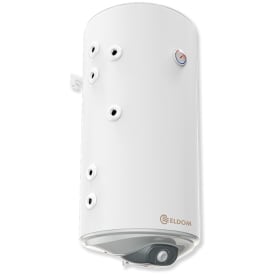 Eldom varmtvandsbeholder, centralvarme, solvarme, 2 spiraler, 100 liter