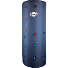 Langå buffertank, isoleret, sanitetsspiral, solspiral, 200 liter