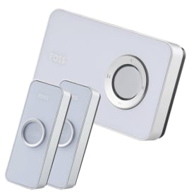 TREND Ringeklokke Design, valgfri ringelyd, 2 trykk, hvit