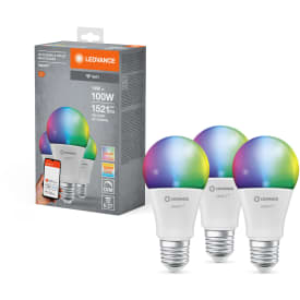 3 stk Ledvance Smart+ Wifi E27 standardpære, 2700K-6500K, 14W, 3-pak