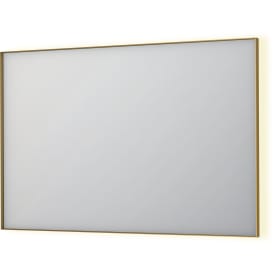 Sanibell Ink SP32 spejl med lys, dæmpbar, 120x80 cm, børstet guld