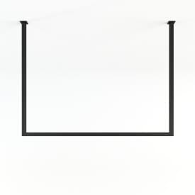 Metallbude Rubi tøjstativ, 80x80 cm, sort