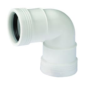 Wavin Wafix afløbsbøjning, 88,5°, Ø40 mm, plast, hvid