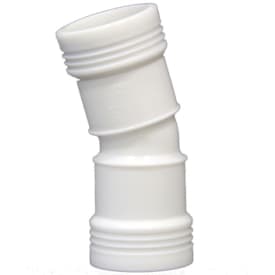 Wavin Wafix afløbsbøjning, 15°, Ø50 mm, plast, hvid