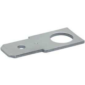 100 stk Spadesko 6,3 x 0,8 mm, borings-Ø3,1 mm, CuZn fortinnet