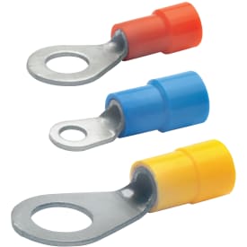 100 stk Ringkabelsko Isoleret M4, isolerende muffe PA, 0,1-0,4 mm²