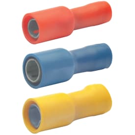 100 stk Rundstikmuffe Isoleret Ø 5 mm, 1,5-2,5 mm²