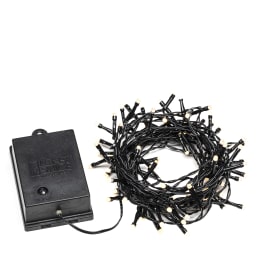 Konstsmide lyslenke utendørs, batteri, 80 varmhvite lys, 7,9 meter