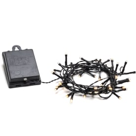 Konstsmide udendørs lyskæde, batteri, 40 varm hvide lys, 3,9 meter