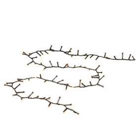 6 stk Konstsmide Cluster udendørs lyskæde, 400 ravfarvede lys, 8,78 meter