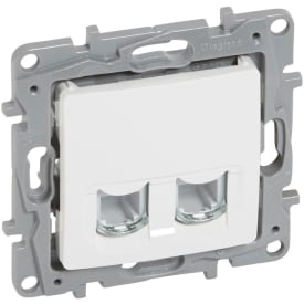 10 stk Niloé dobbelt telefon udtag RJ 11 hvid