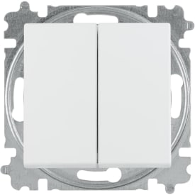 10 stk Basic55 Trykkontakt dobbelt mat hvid 3521B-A8734597