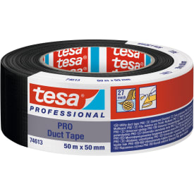 Tesa Pro 74613 lærredstape, sort, 50 mm, 50 meter