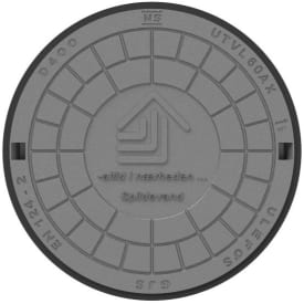 Ulefos 600 mm dæksel m/påstøbt pakning/fjederlås, SK