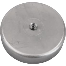 Ferrit pottemagnet Ø63 x 14 mm, M8 gevindhul