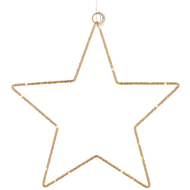 4 st Sirius Liva stjärna med ljus, 40 ljus, guld