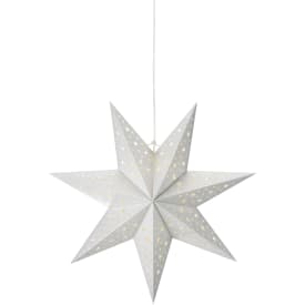 Markslöjd Blank adventsstjärna med ljus, 45 cm, silver