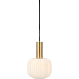 Markslöjd Sober pendel, messing/opal, Ø15 cm