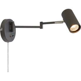 Markslöjd Costilla vegglampe med svingarm, grå