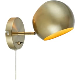 Markslöjd Edgar vegglampe, antikk messing