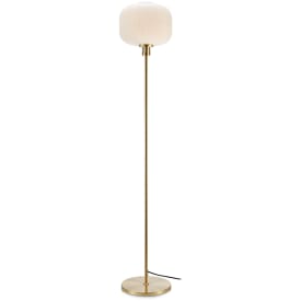 Markslöjd Sober gulvlampe, hvit/messing