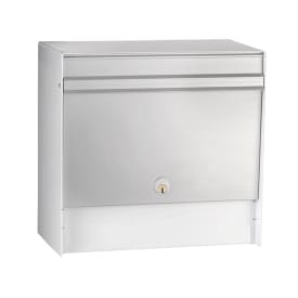 MEFA postkasse opus 600 m/alu-front, hvid, 363 x 378 x 205 mm