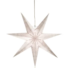 Star Trading Antique adventsstjärna med ljus, 60 cm, vit