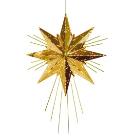 Star Trading Mini Luxe adventsstjärna med ljus, 25 cm, mässing