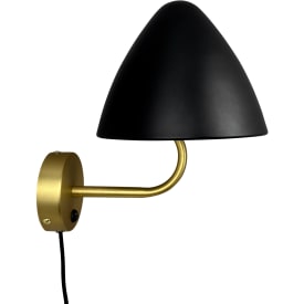 Dyberg Larsen Oulu vegglampe svart/messing