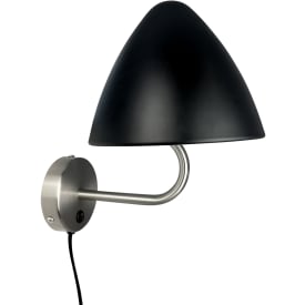 Dyberg Larsen Oulu vegglampe svart/børstet stål