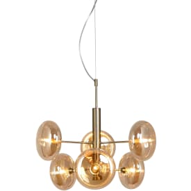 Nielsen Light Continental lysekrone, antikk messing