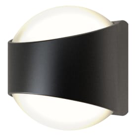 Ansell Lighting Misano Round udendørs væglampe, 3000K, sort