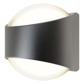 Ansell Lighting Misano Round vägglampa utomhus, 3000K, grafitgrå