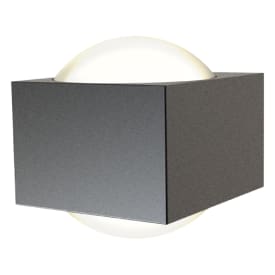 Ansell Lighting Misano Square udendørs væglampe, 3000K, grafitgrå