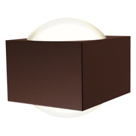 Ansell Lighting Misano Square udendørs væglampe, 3000K, rust