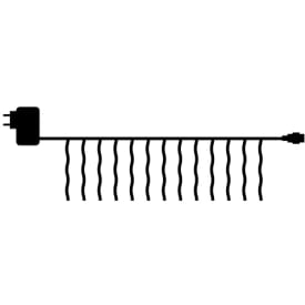 Sirius Easy-Line Istapper ljusslinga utomhus, 200 varmvita ljus, 4,5 meter